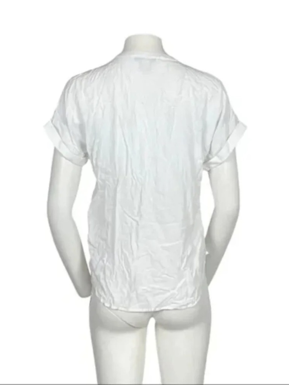 Forever 21 White Short Sleeve Blouse XS - Picture 4 of 4